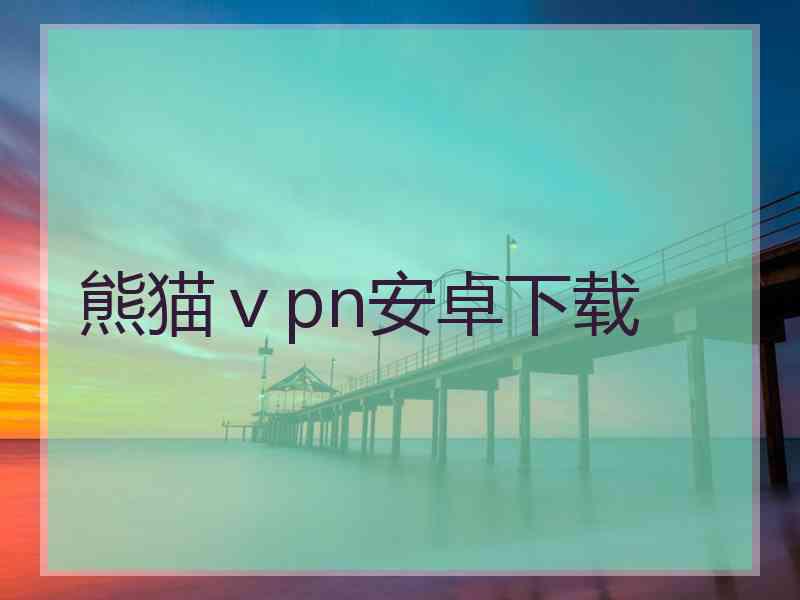 熊猫ⅴpn安卓下载