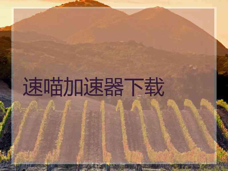 速喵加速器下载