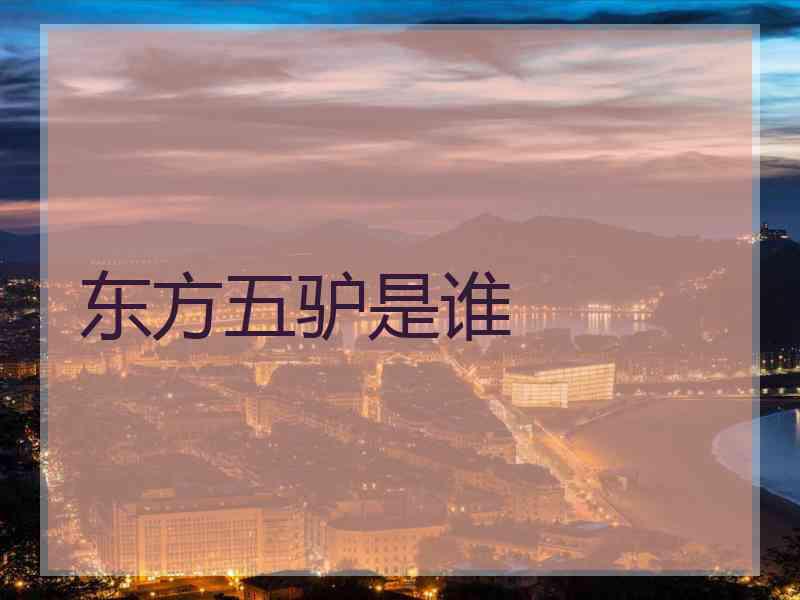 东方五驴是谁