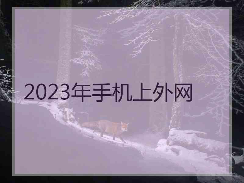 2023年手机上外网