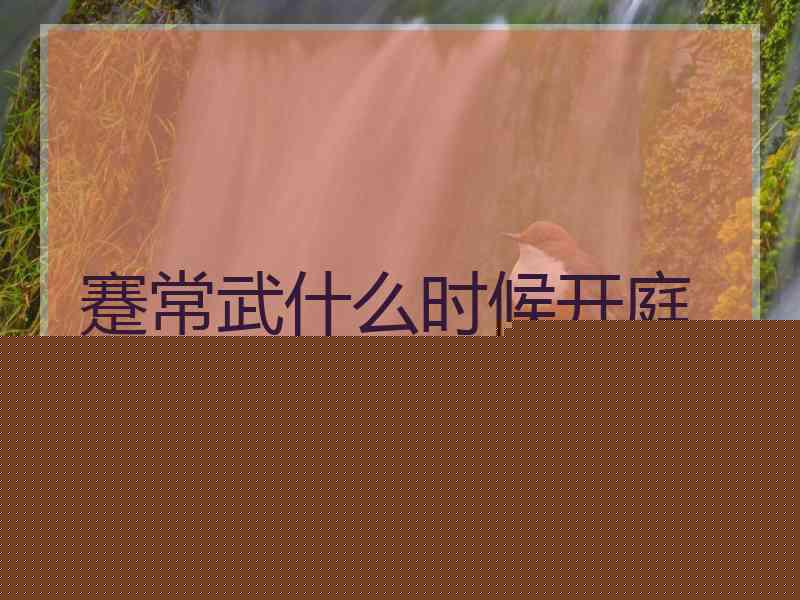 蹇常武什么时候开庭