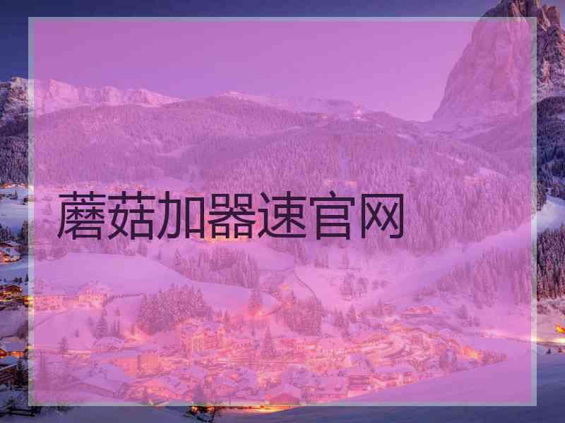 蘑菇加器速官网