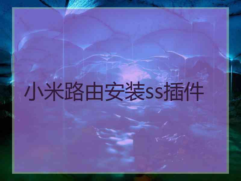 小米路由安装ss插件