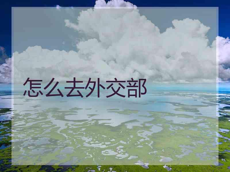 怎么去外交部