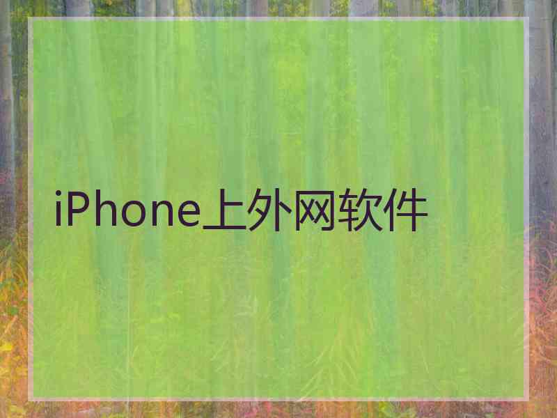 iPhone上外网软件