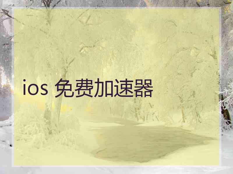 ios 免费加速器