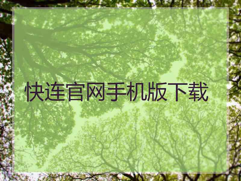 快连官网手机版下载