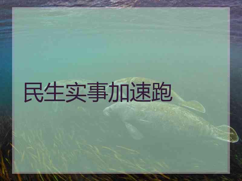 民生实事加速跑