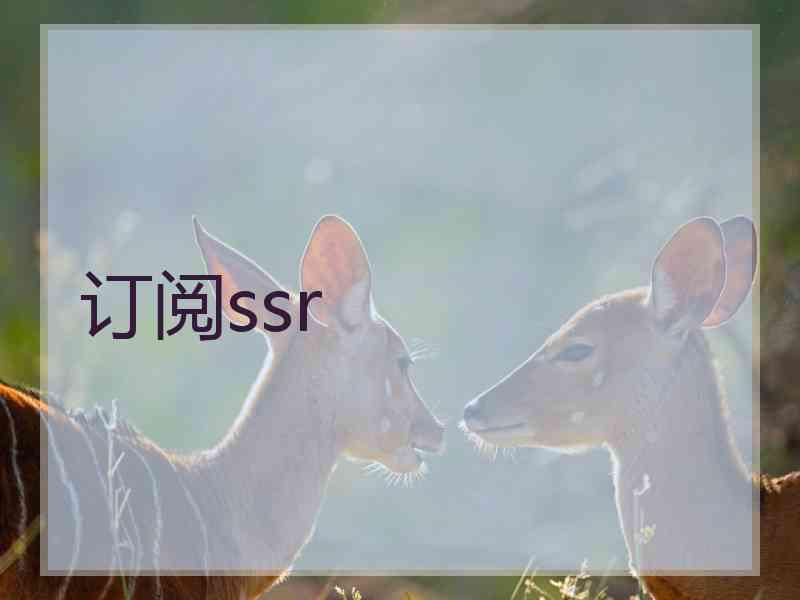 订阅ssr