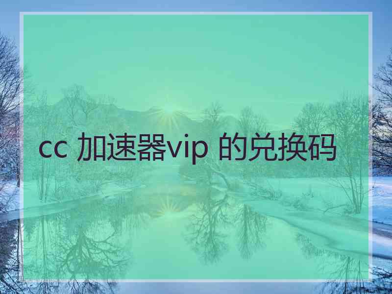 cc 加速器vip 的兑换码