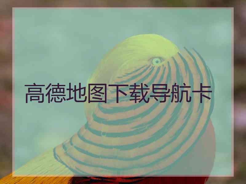 高德地图下载导航卡