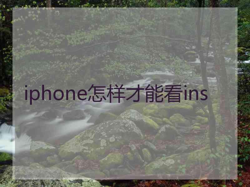 iphone怎样才能看ins