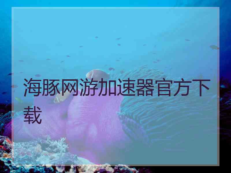海豚网游加速器官方下载
