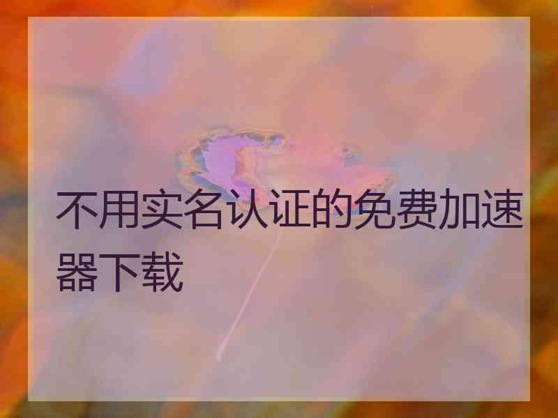 不用实名认证的免费加速器下载
