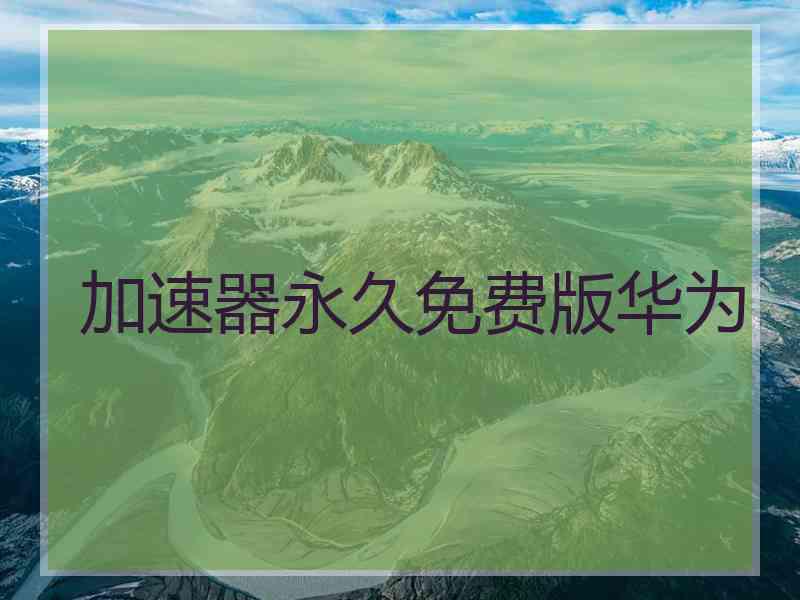 加速器永久免费版华为