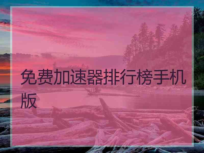 免费加速器排行榜手机版