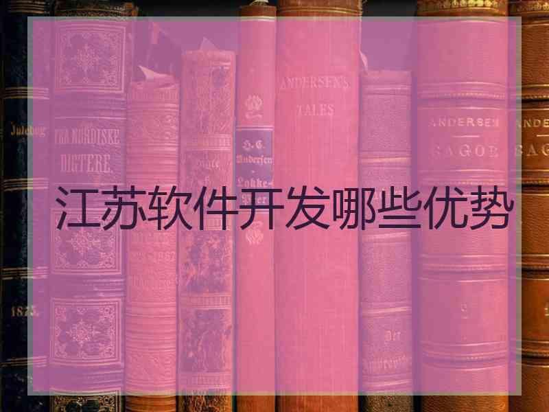 江苏软件开发哪些优势
