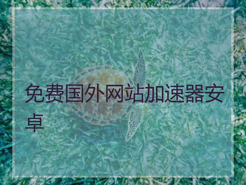 免费国外网站加速器安卓