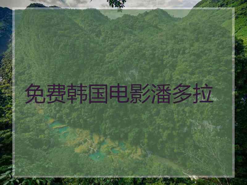 免费韩国电影潘多拉