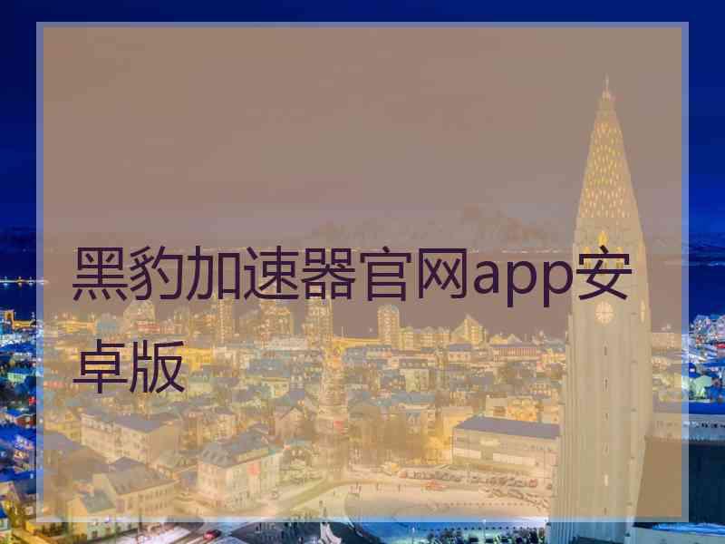 黑豹加速器官网app安卓版