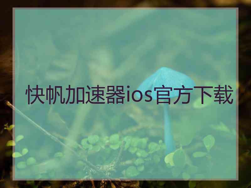 快帆加速器ios官方下载