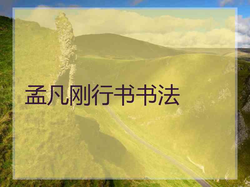 孟凡刚行书书法