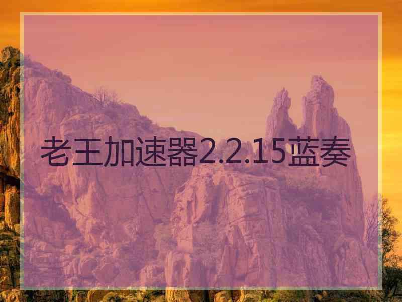 老王加速器2.2.15蓝奏