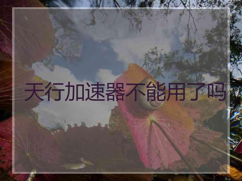 天行加速器不能用了吗