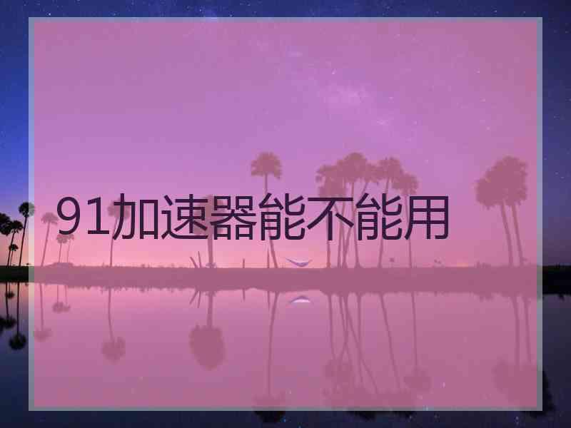 91加速器能不能用