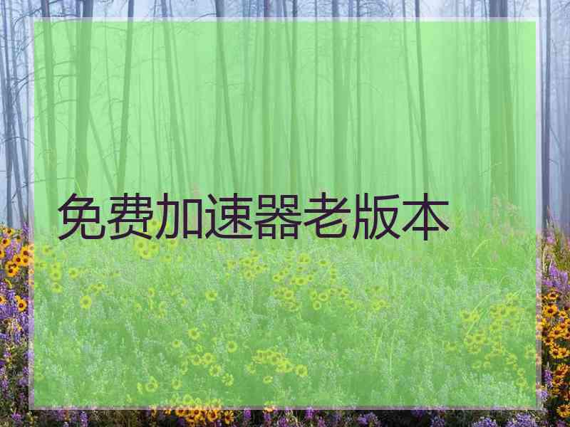 免费加速器老版本