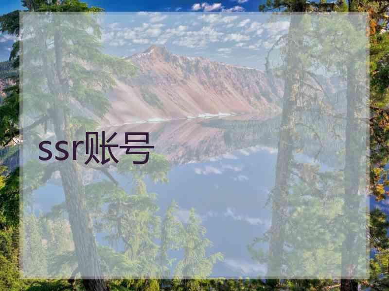ssr账号