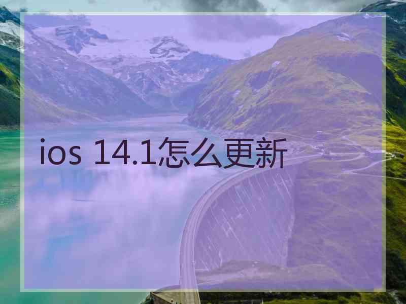 ios 14.1怎么更新
