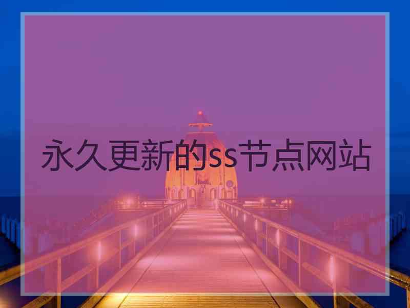 永久更新的ss节点网站