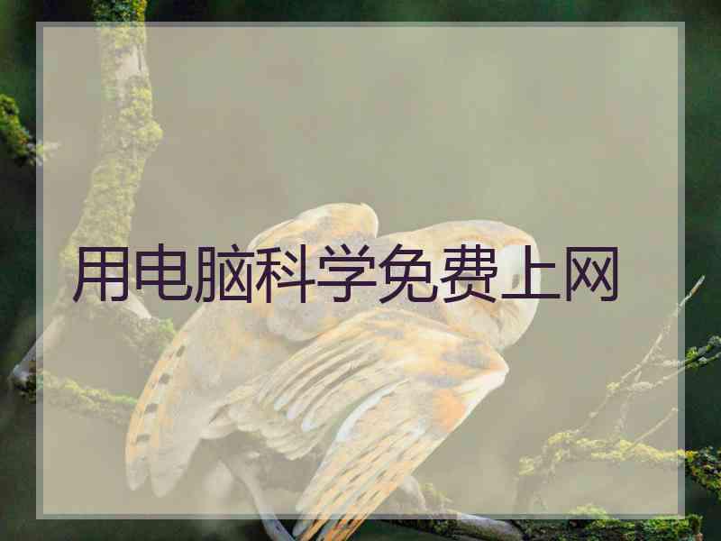用电脑科学免费上网