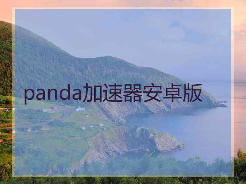 panda加速器安卓版