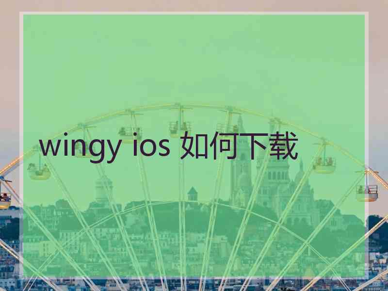 wingy ios 如何下载