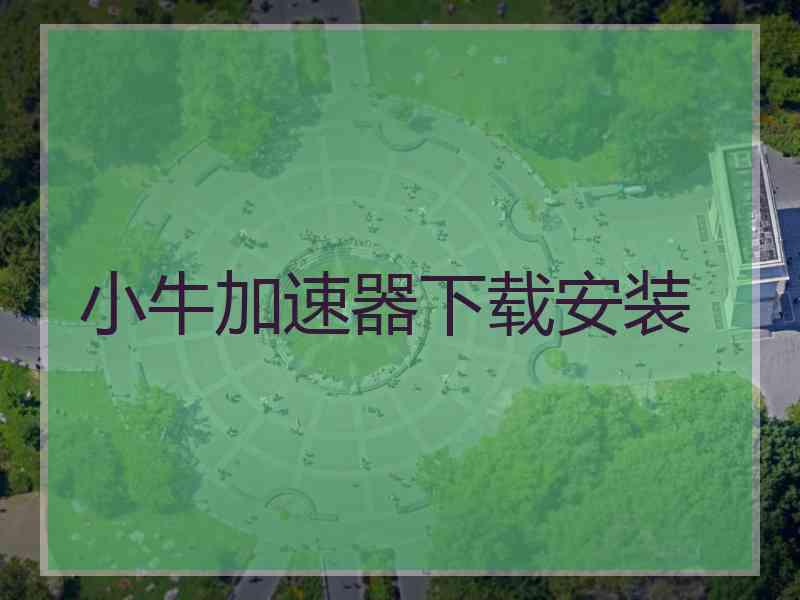 小牛加速器下载安装