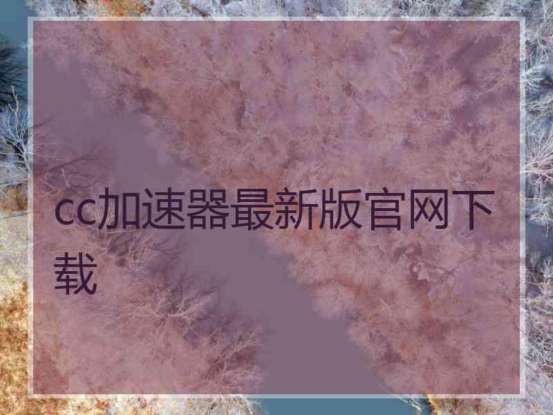 cc加速器最新版官网下载