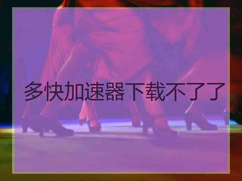 多快加速器下载不了了