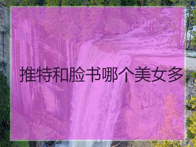 推特和脸书哪个美女多