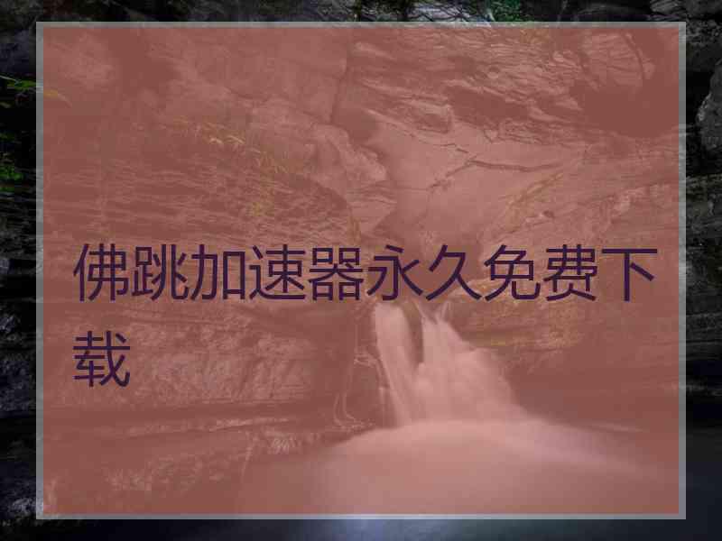 佛跳加速器永久免费下载