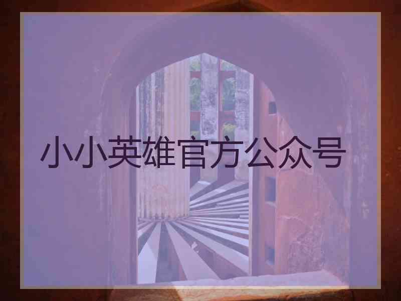 小小英雄官方公众号