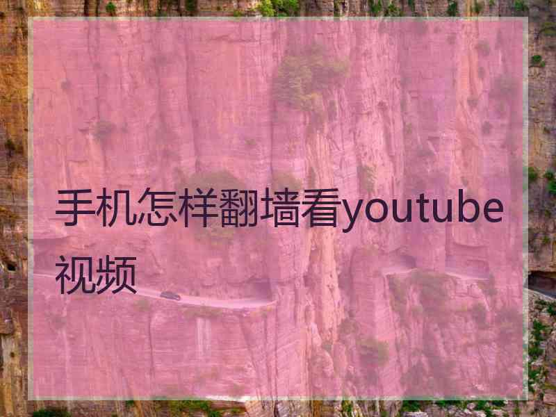 手机怎样翻墙看youtube视频