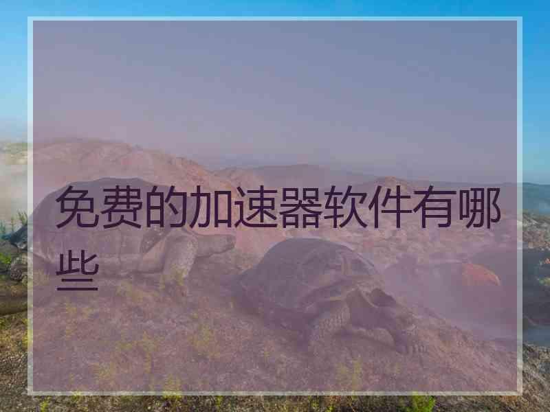 免费的加速器软件有哪些
