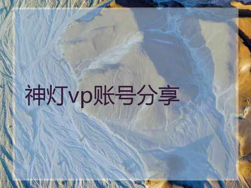 神灯vp账号分享