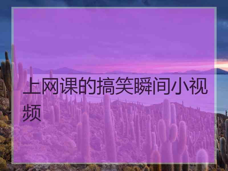 上网课的搞笑瞬间小视频
