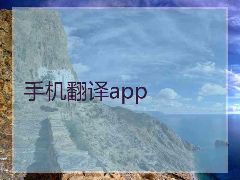 手机翻译app