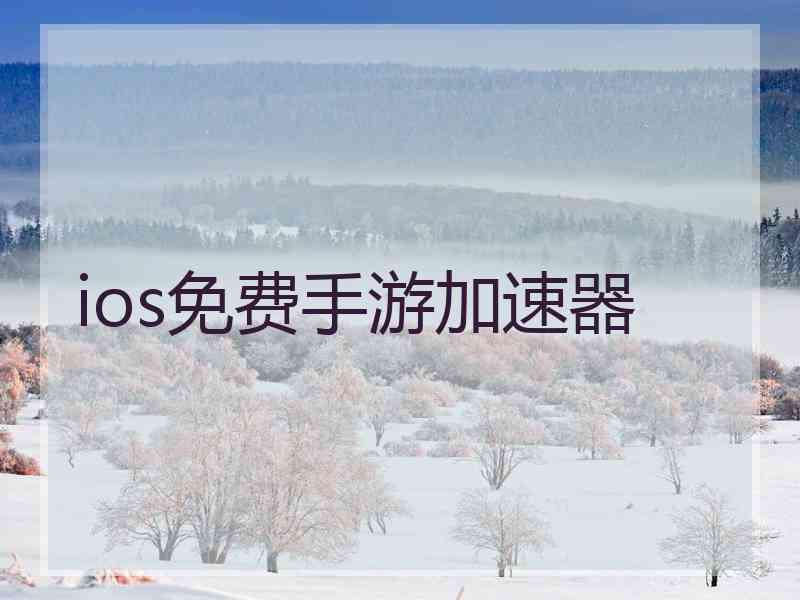 ios免费手游加速器
