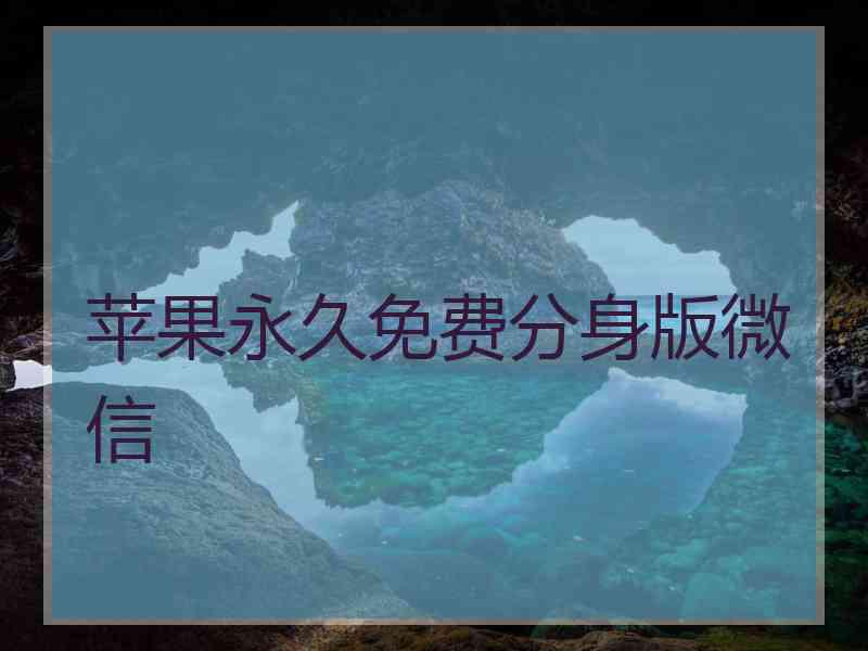 苹果永久免费分身版微信