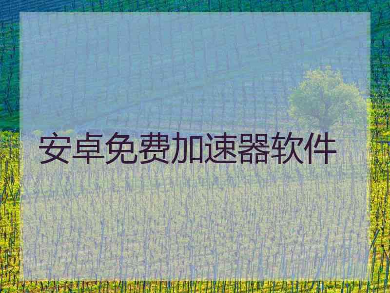 安卓免费加速器软件